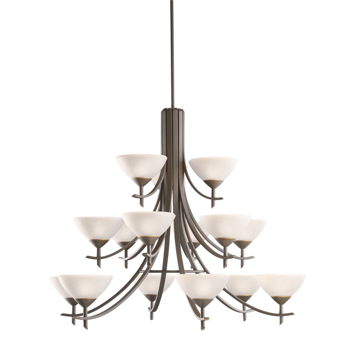 Kichler Lighting 1681 OZW Olympia Collection Fifteen Light Chandelier in Olde Bronze Finish