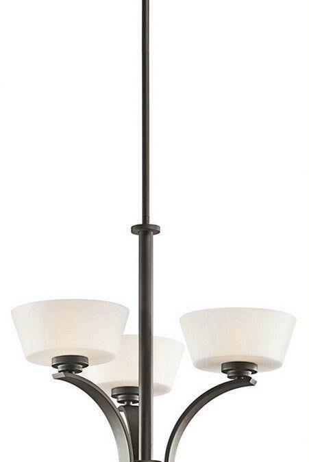 Aztec 34987 by Kichler Lighting Rise Collection Three Light Hanging Chandelier in Olde Bronze Finish