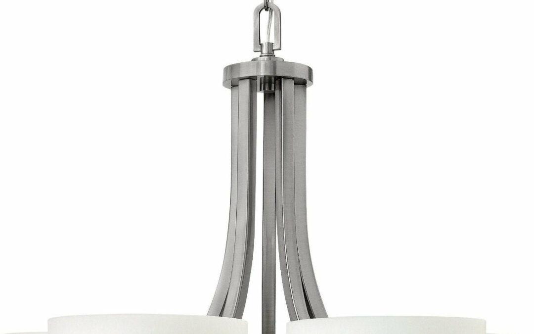 Hinkley Lighting 3965PL Darien Collection Five Light Hanging Chandelier in Polished Antique Nickel Finish