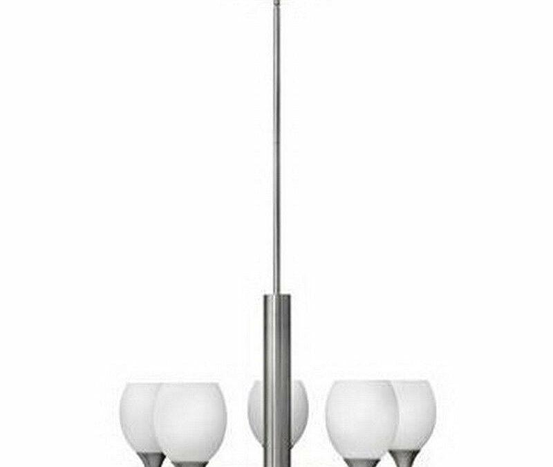 Hinkley Lighting Fredrick Ramond FR45735 BNI Opus Collection Five Light Hanging Pendant Chandelier in Brushed Nickel Finish