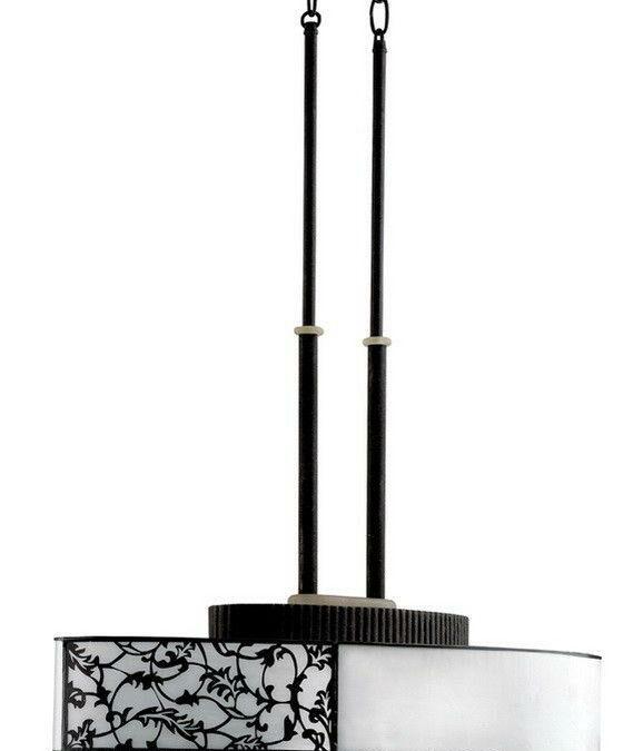 Aztec 34980 by Kichler Lighting Flourish Collection Two Light Hanging Island Chandelier in Distressed Black Finish