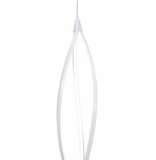 Elan by Kichler Lighting 83480 Meridian Collection LED Hanging Pendant Chandelier in White Finish
