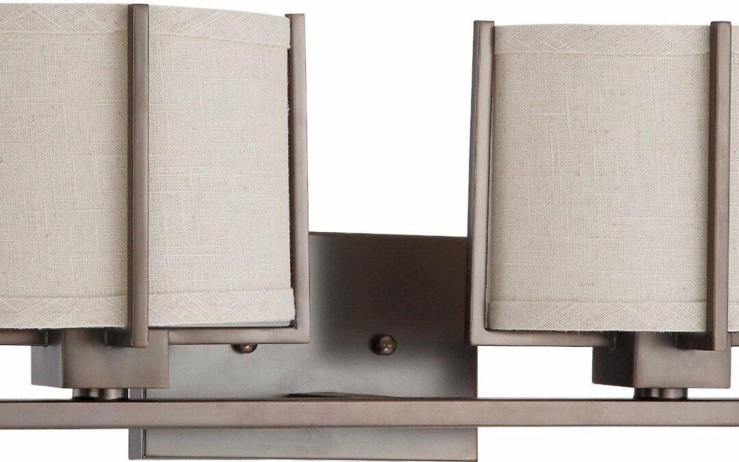 Nuvo Lighting 60-4042 Portia Collection Two Light Energy Efficiencient Fluorescent GU24 Bath Vanity Wall Mount in Hazel Bronze Finish