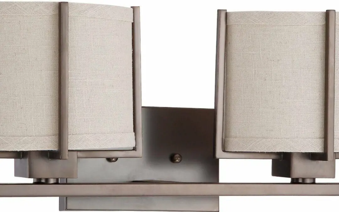 Nuvo Lighting 60-4042 Portia Collection Two Light Energy Efficiencient Fluorescent GU24 Bath Vanity Wall Mount in Hazel Bronze Finish