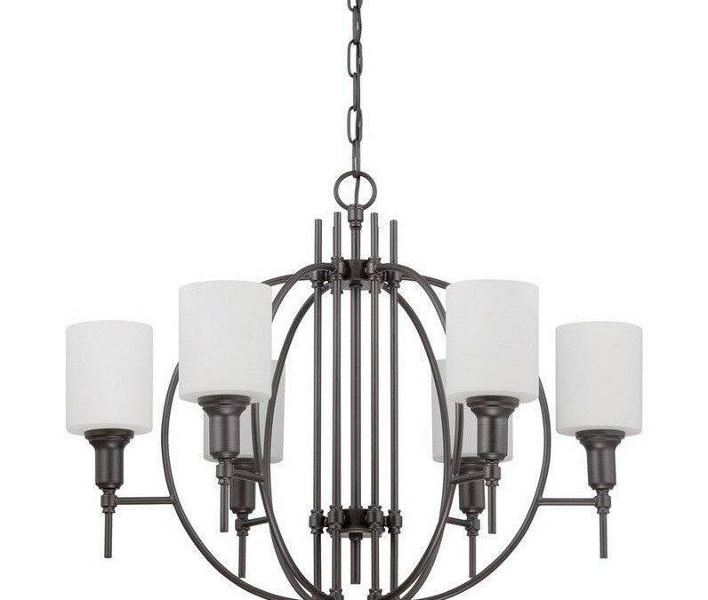 Craftmade Lighting 37226 ESP Meridian Collection Six Light Pendant Chandelier in Espresso Finish