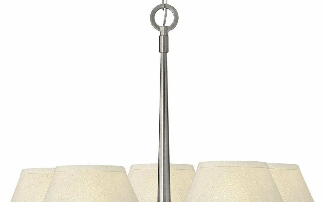 Hinkley Lighting 4615BN Whitney Collection Five Light Hanging Chandelier in Brushed Nickel Finish