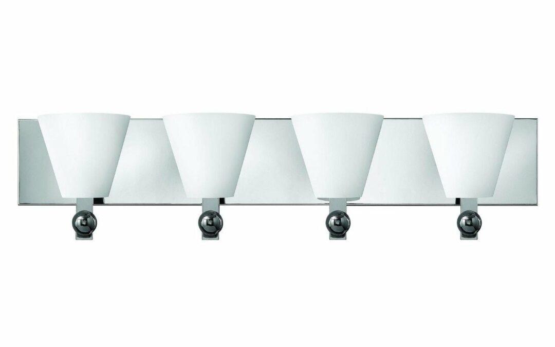 Hinkley Lighting Fredrick Ramond FR52124 PCM Milan Collection Four Light Wall Bath Wall Mount in Polished Chrome Finish