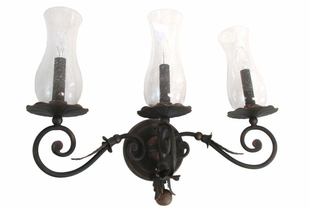 Kalco Lighting 2743 AC Bilston Collection Three Light Bath Wall Sconce in Antique Copper Finish