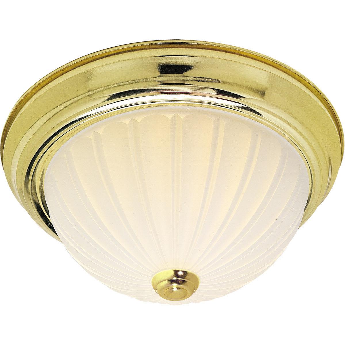 Nuvo Lighting 60-442 Signature Collection Three Light Energy Star Efficient GU24 Flush Ceiling Mount in Polished Brass Finish