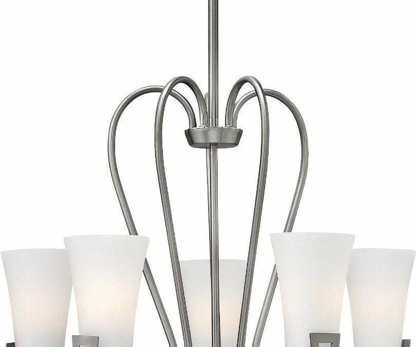 Hinkley Lighting 4225 BN Channing Collection Five Light Hanging Chandelier in Brushed Nickel Finish