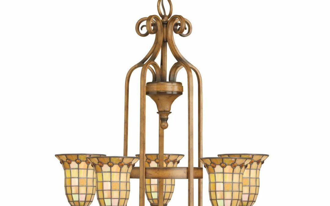 Aztec 34950 by Kichler Lighting Westerly Collection Five Light Hanging Chandelier in Mottled Pecan Finish