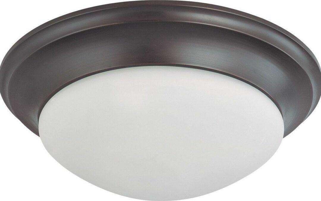 Nuvo Lighting 60-3367 Signature Collection Three Light Energy Star Efficient GU24 Flush Ceiling Mount in Mahogany Bronze Finish