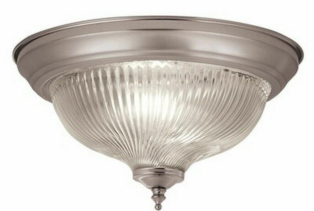 Trans Globe Lighting 202866 BN One Light Flush Ceiling Fixture in Brushed Nickel Finish