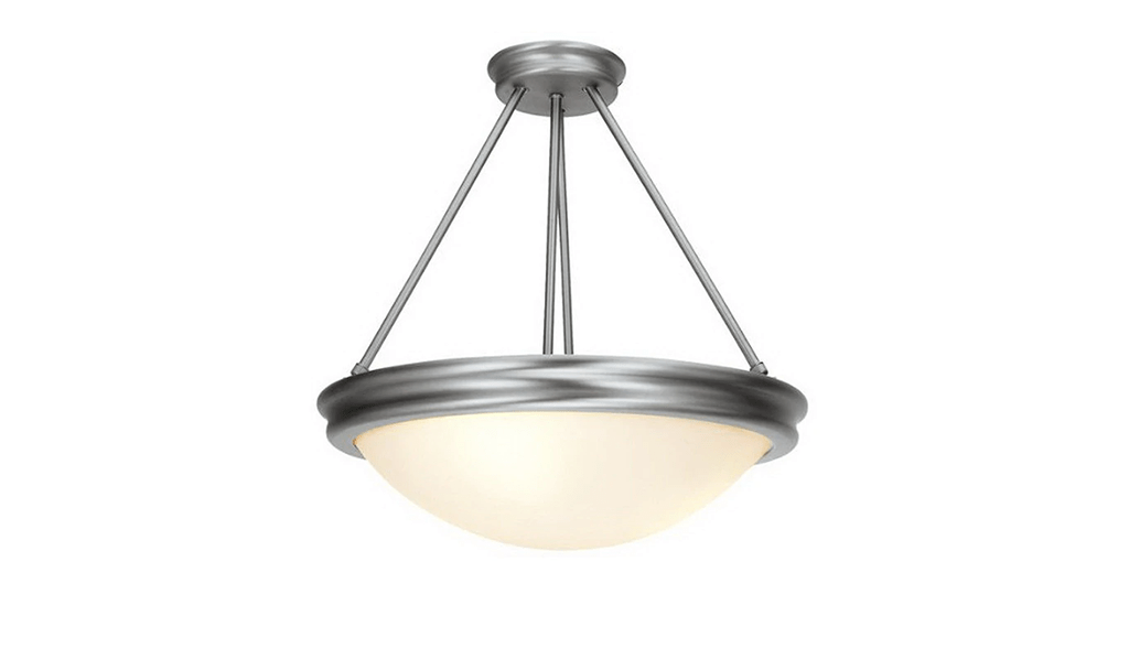 Access Lighting 20730 BS-OPL Five Light Semi Flush or Hanging Pendant Chandelier in Brushed Steel Finish