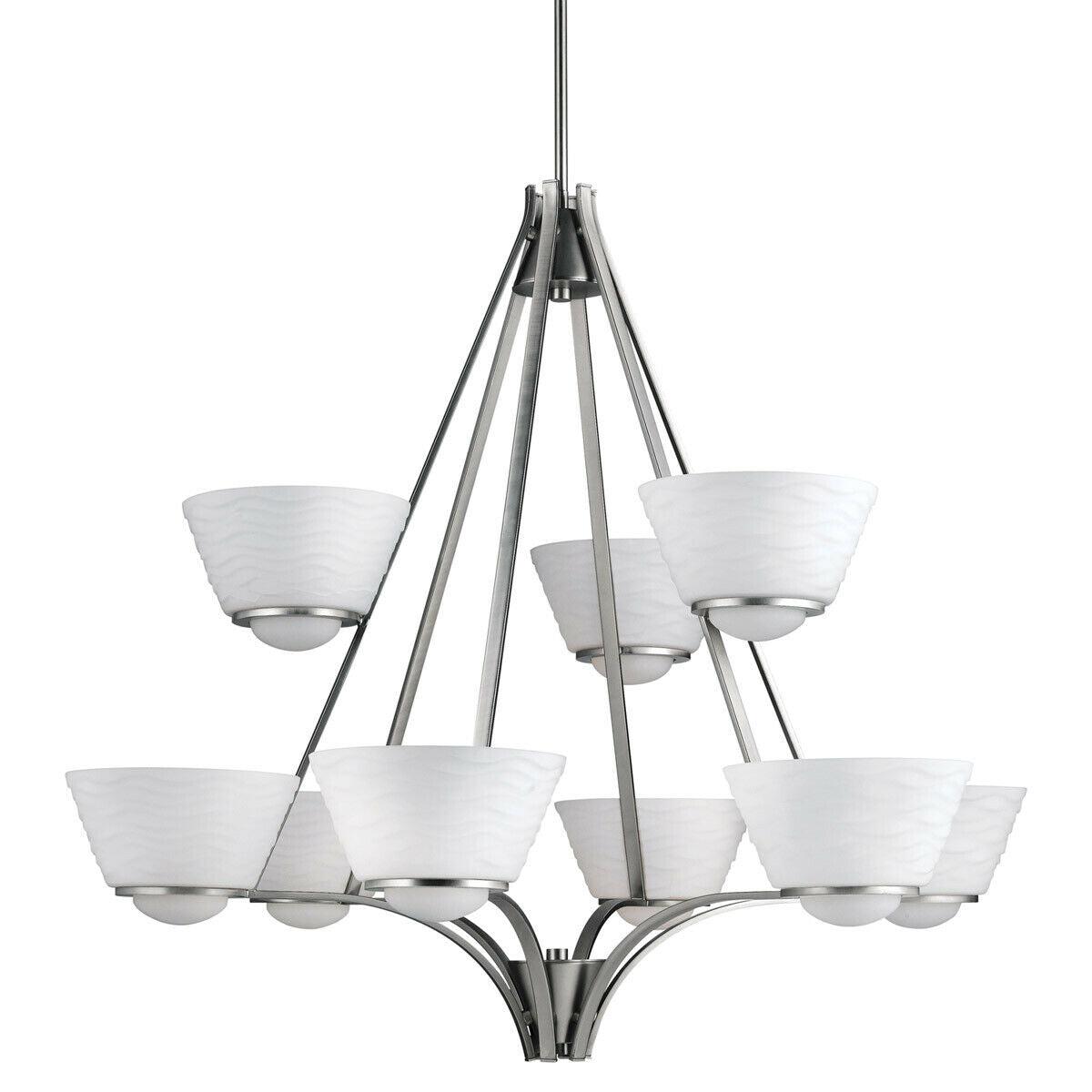 Aztec by Kichler Lighting 34896 Nine Light Daphne Collection Hanging Chandelier in Brushed Nickel Finish