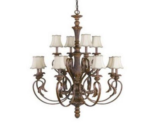 Kichler Lighting 2341 WSG Chauncey Twelve Light Hanging Chandelier in Weathered Sage Finish
