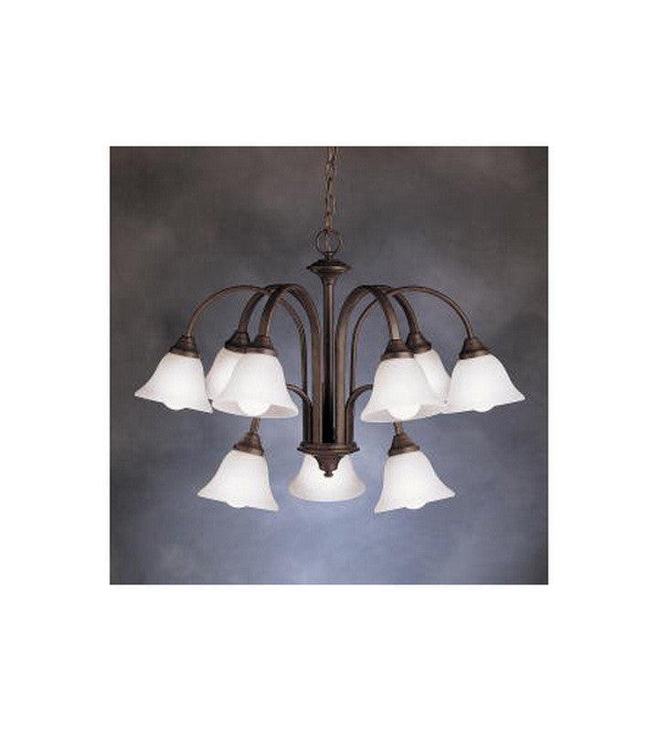 Kichler Lighting 2522 TZ Hasting Collection Nine Light Hanging Chandelier in Tannery Bronze Finish