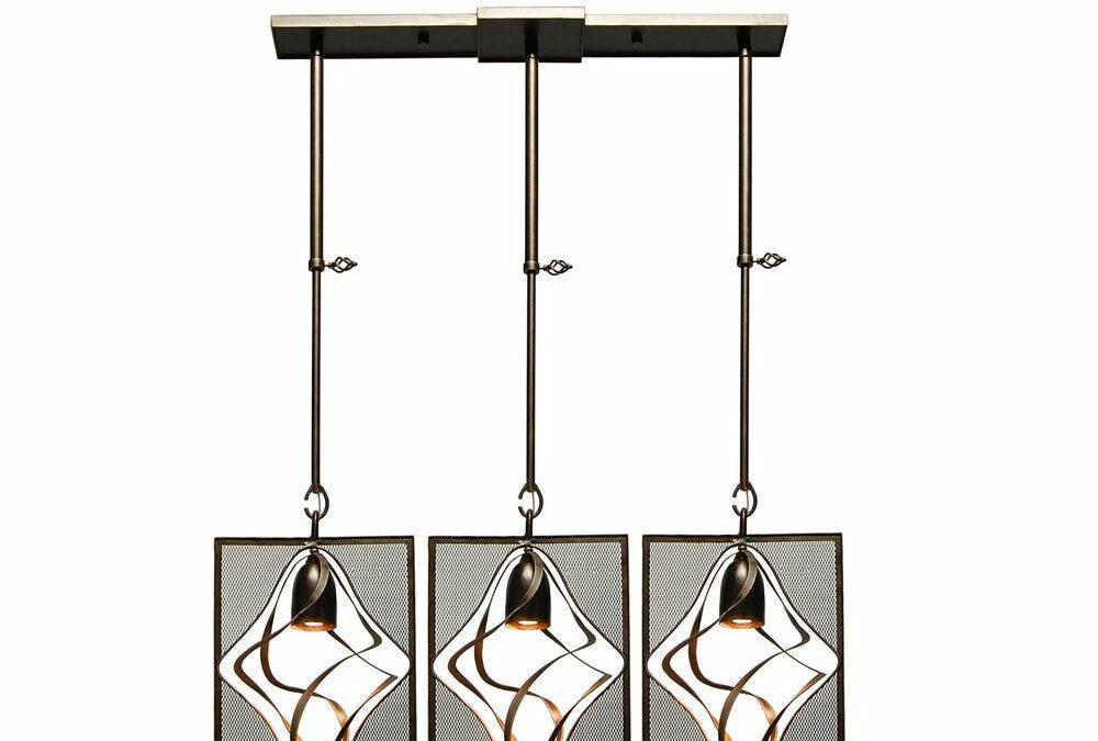 Kalco Lighting 2696-1HB Oxford Collection Three Light Island Pendant Chandelier in Heirloom Bronze Finish