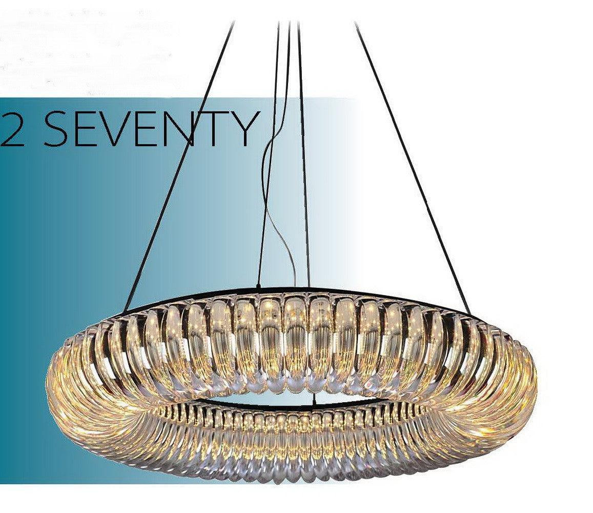 Nuvo Lighting Geocentric 62-271 Two Seventy Series Hanging Suspended Circular LED Luminaire in Polished Chrome Finish