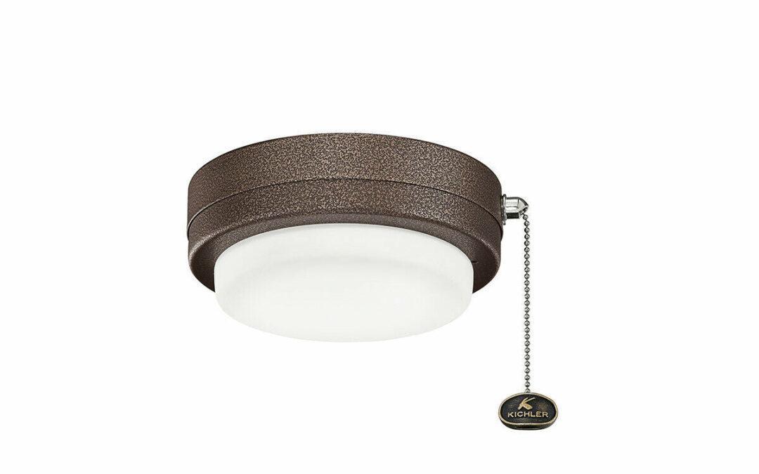Kichler Lighting 338529WCP LED Signature Ceiling Fan Light Kit in Weathered Copper Finish