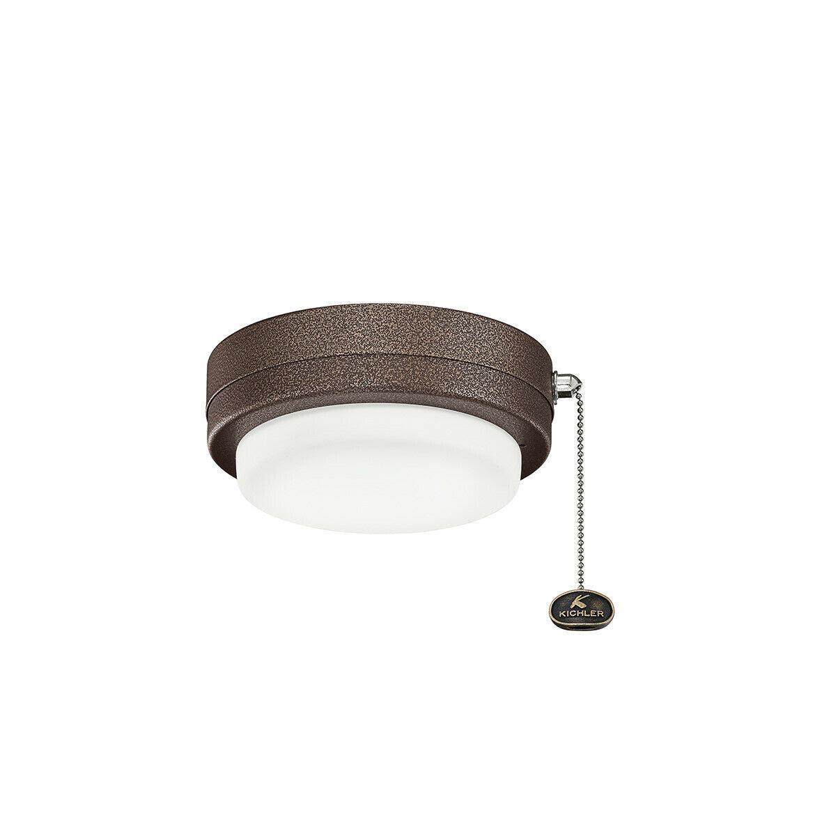 Kichler Lighting 338529WCP LED Signature Ceiling Fan Light Kit in Weathered Copper Finish