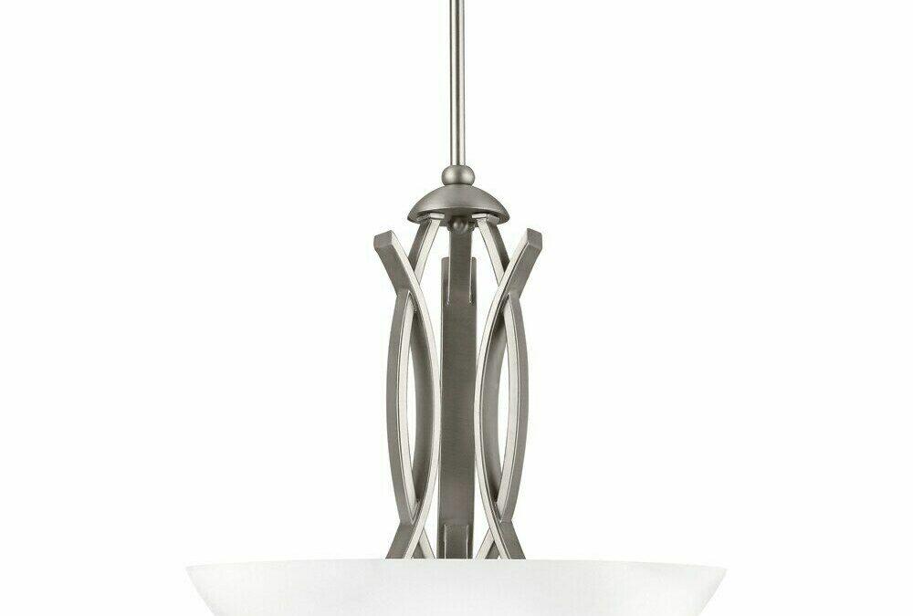 Aztec by Kichler Lighting 34422 Three Light Contemporary Hanging Pendant Chandelier in Polished Nickel Finish
