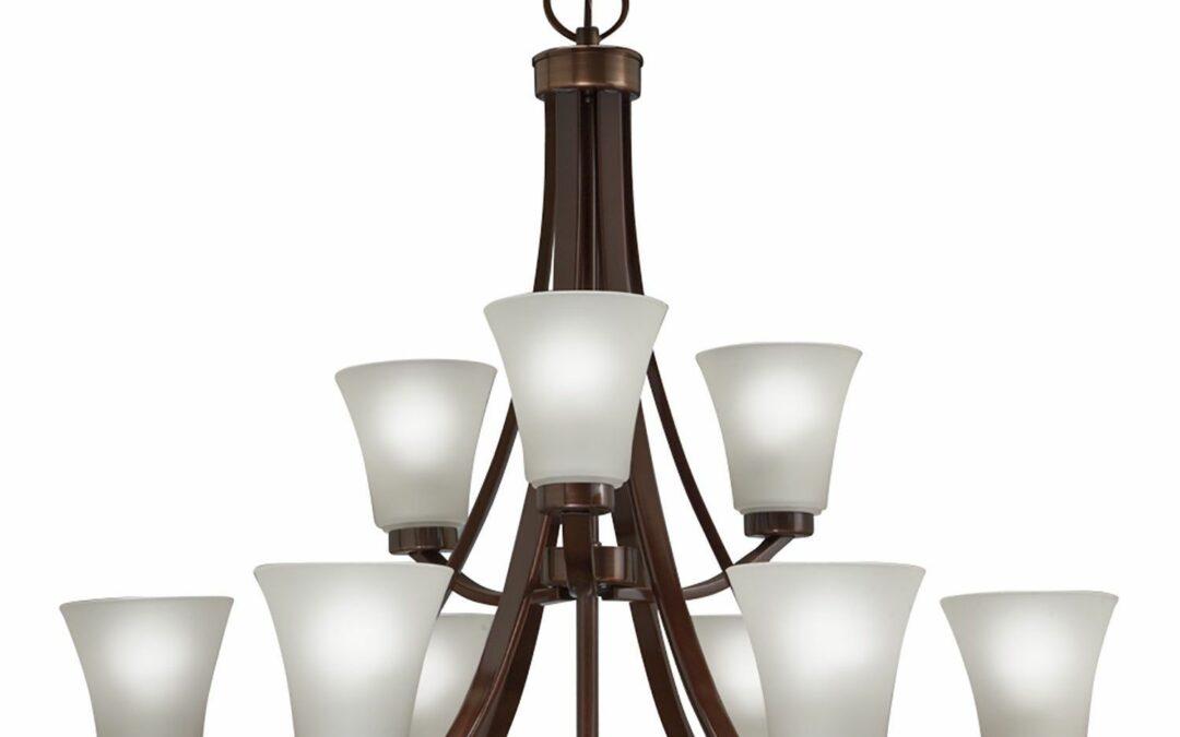 Aztec by Kichler Lighting 34423 Nine Light Energy Star Efficient Chandelier in Oil Rubbed Bronze Finish