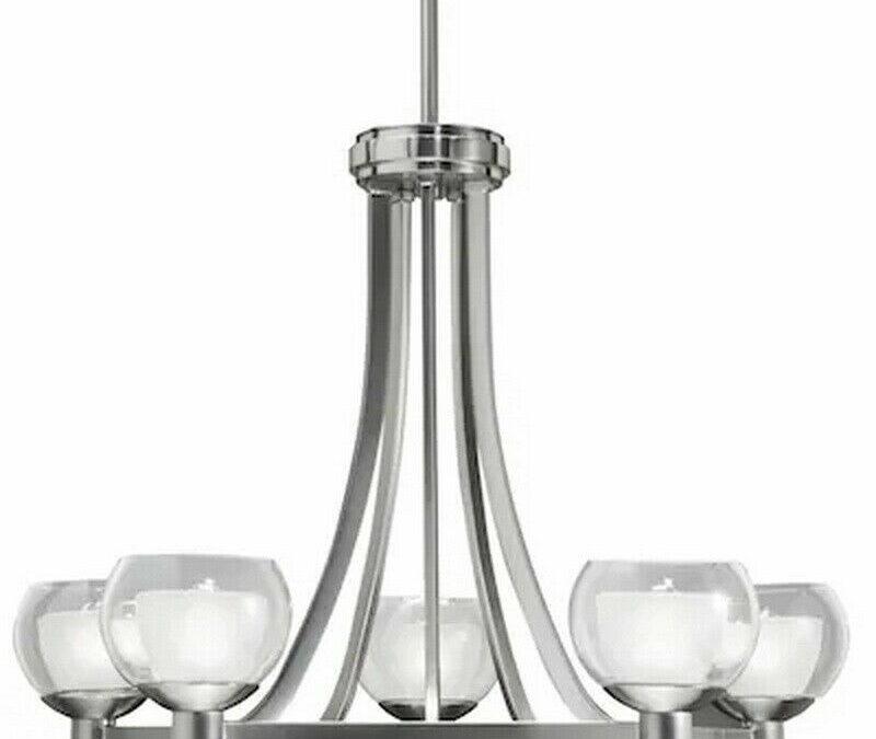 Aztec by Kichler Lighting 34549 Five Light Contemporary Hanging Chandelier in Brushed Nickel Finish