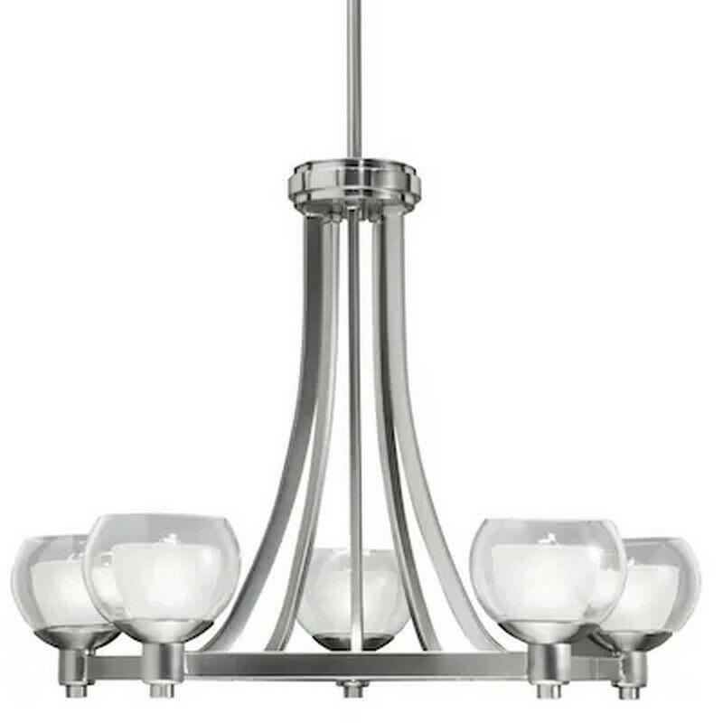Aztec by Kichler Lighting 34549 Five Light Contemporary Hanging Chandelier in Brushed Nickel Finish