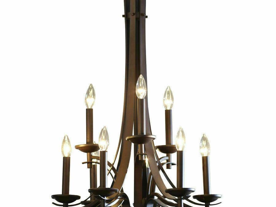 Aztec 34566 by Kichler Lighting Nine Light Hanging Chandelier in Aged Bronze Iron Finish