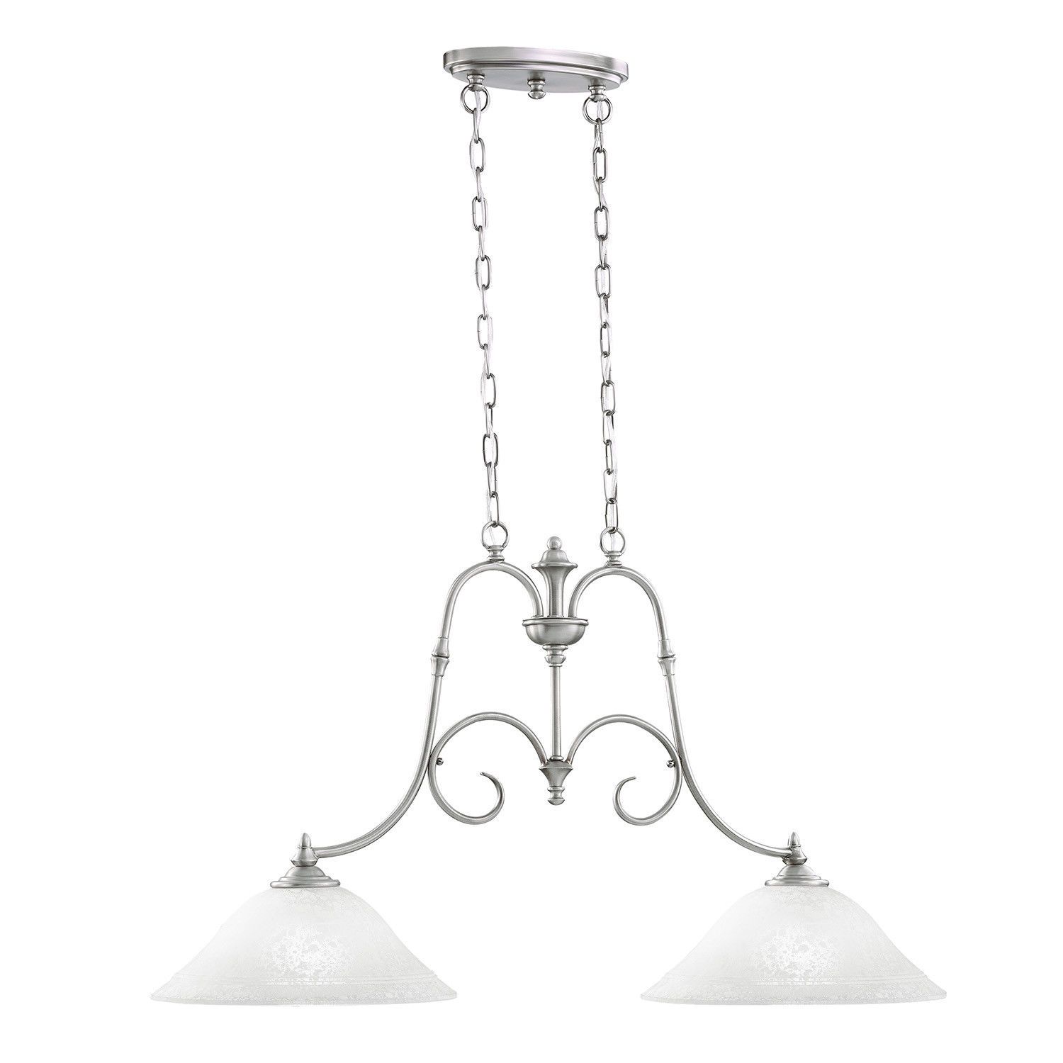 Aztec by Kichler Lighting 34951 Two Light Northampton Collection Hanging Island Chandelier in Antique Pewter Finish
