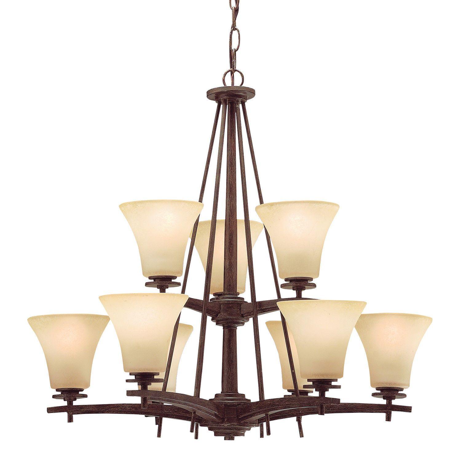 Aztec 34960 by Kichler Lighting Ashton Collection Nine Light Hanging Chandelier in Canyon Slate Finish