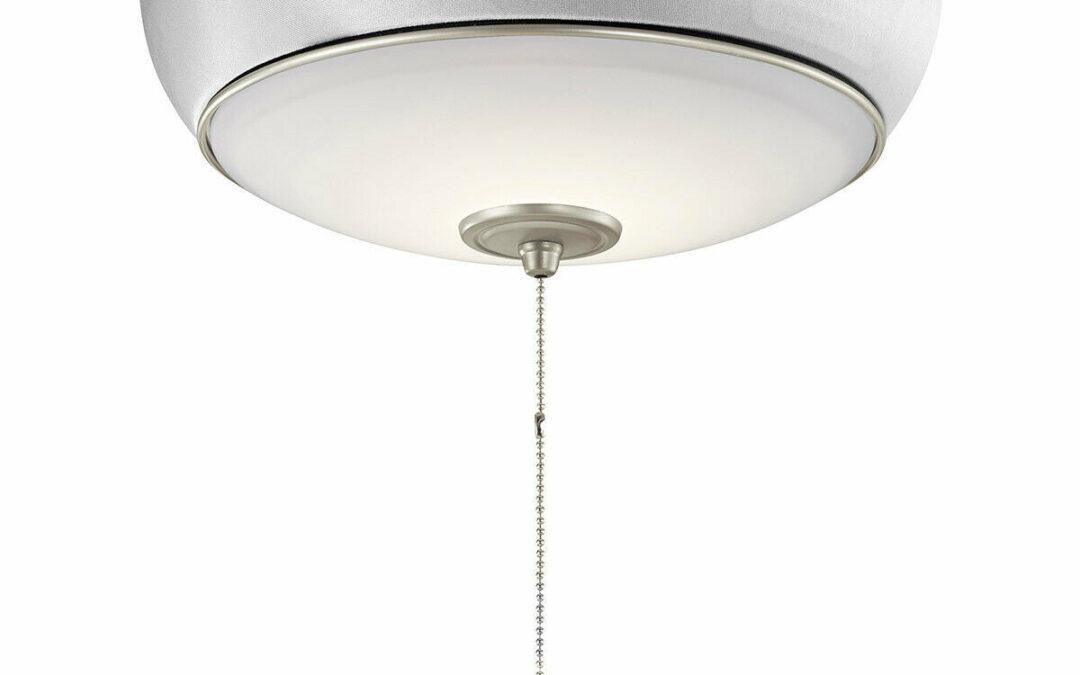 Kichler Lighting 380950NI Independence Collection LED Bluetooth Audio Ceiling Fan Light Kit in Brushed Nickel Finish