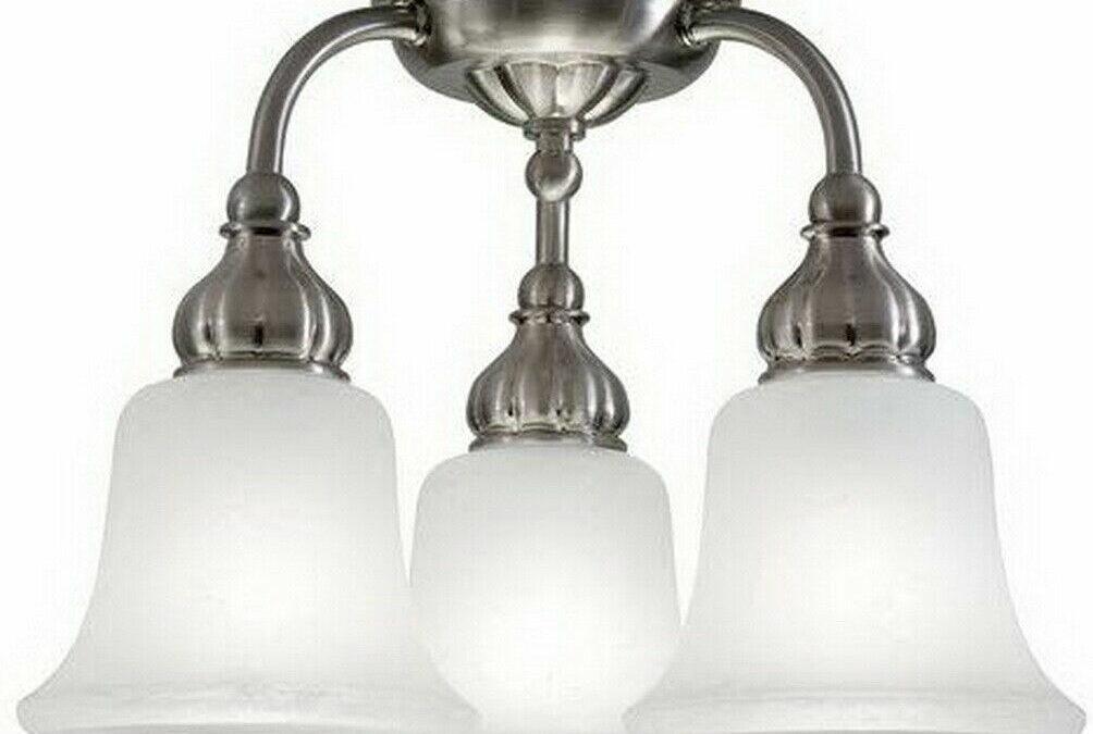 Kichler Lighting 38111 Three Light Semi Flush Ceiling Fixture in Brushed Nickel Finish