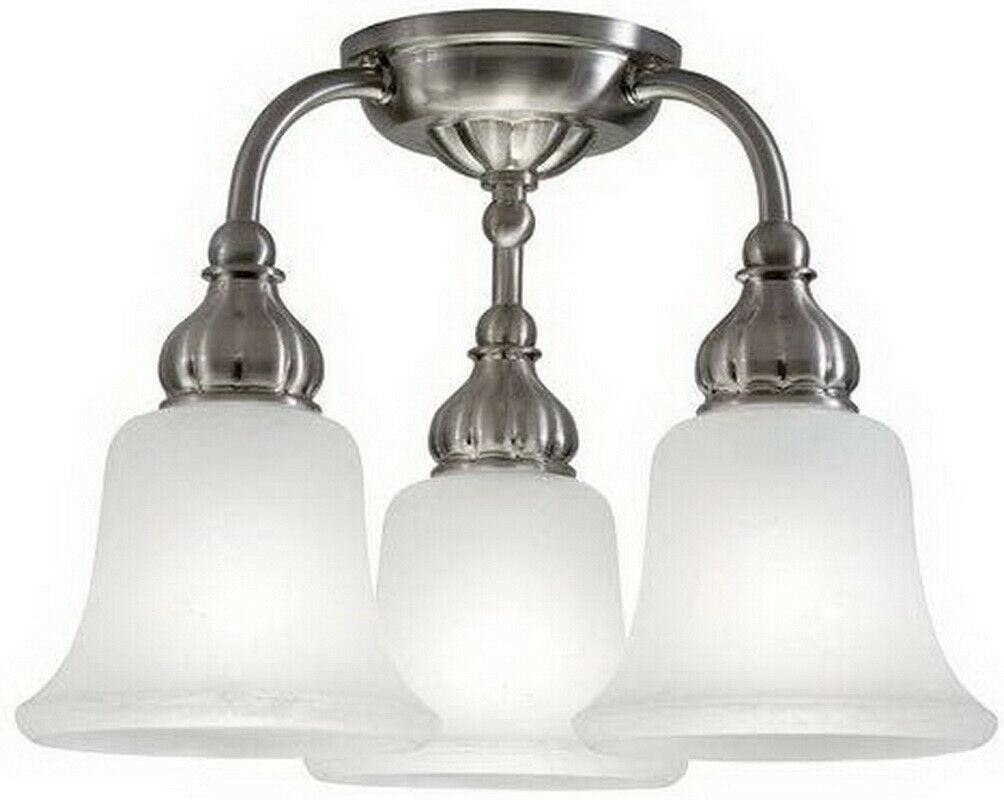 Kichler Lighting 38111 Three Light Semi Flush Ceiling Fixture in Brushed Nickel Finish