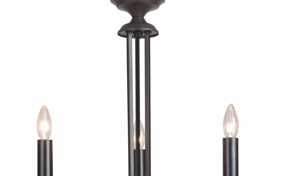 Craftmade Lighting 39023 ESP Sydney Collection Three Light Chandelier in Espresso Finish