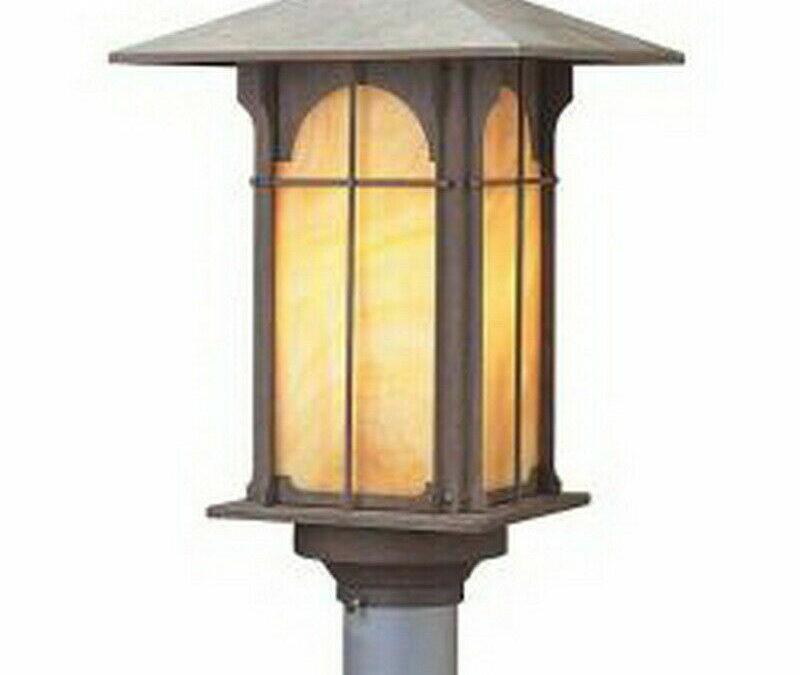 Aztec 39047 By Kichler Lighting One Light Outdoor Post Lantern in Bronze Finish
