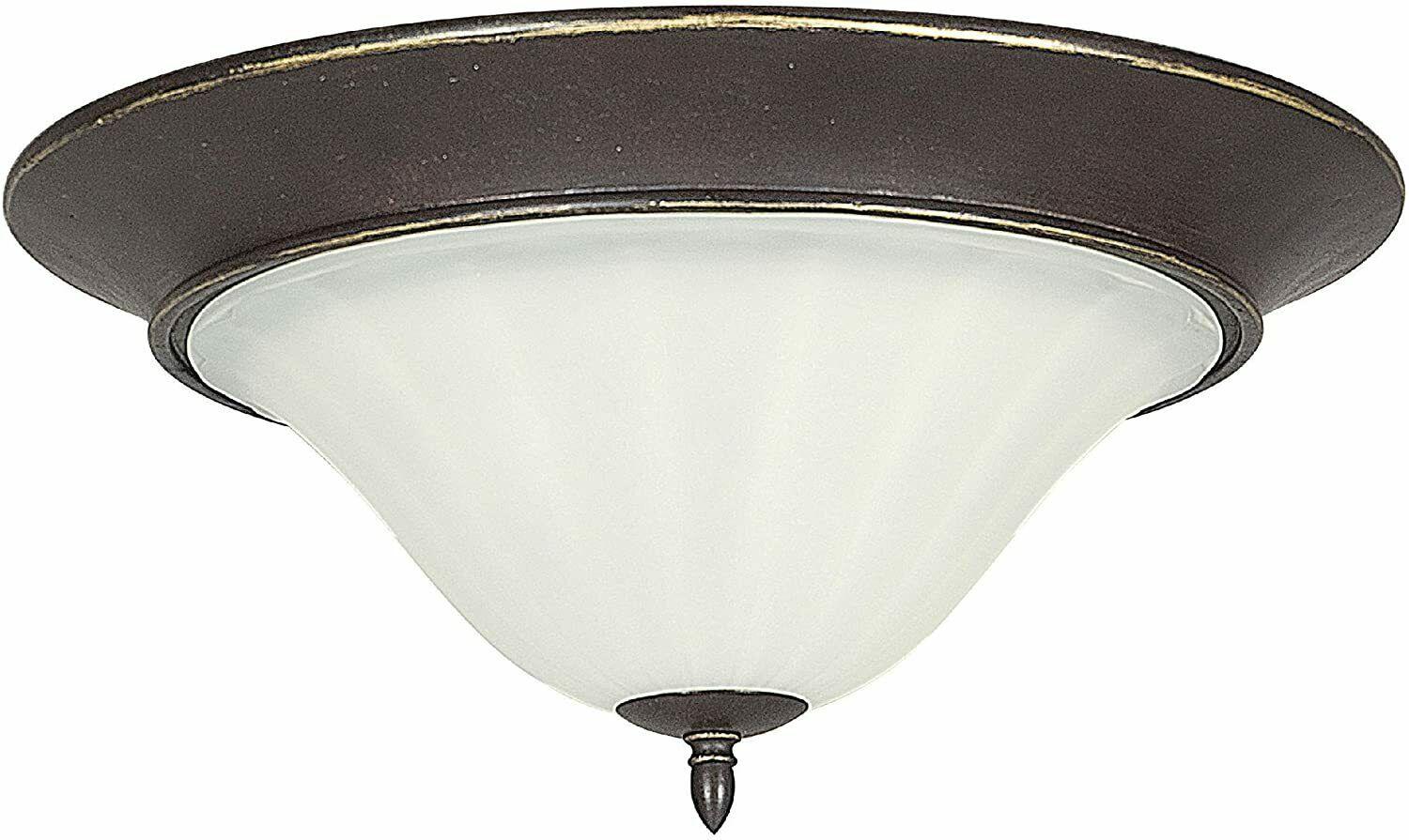 Sunset Lighting F5228-92 Three Light Flush Ceiling Fixture in Black Onyx Finish