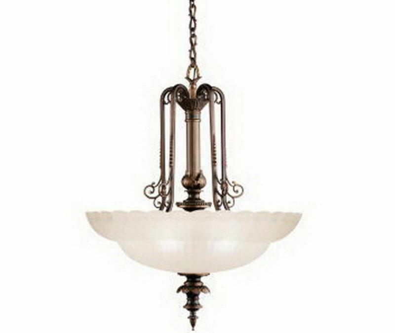 Kichler Lighting 40029 OLZ Smithsonian Collection Joseph Henry Family Six Light Hanging Pendant Chandelier in Oiled Bronze Finish
