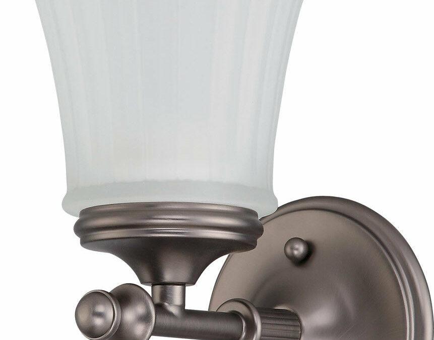Nuvo Lighting 60-4011 Teller Collection One Light Wall Sconce in Aged Pewter Finish