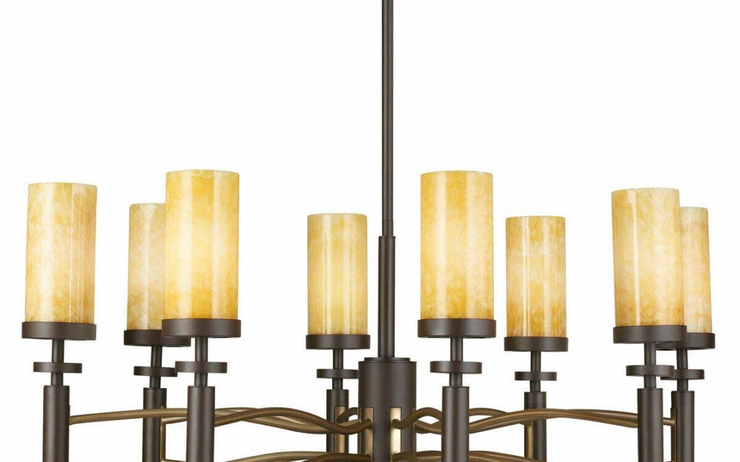 Kichler Lighting 42187OZ Eight Light Millry Collection Hanging Chandelier in Olde Bronze Finish