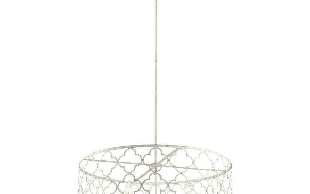 Kichler Lighting 43827ANW Signature Collection Five Light Hanging Pendant Chandelier in Antique White Finish