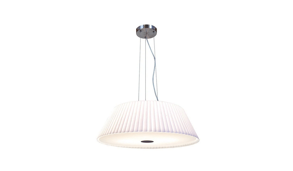 Access Lighting 50959 BSWH Four Light Pendant Chandelier in Brushed Steel Finish
