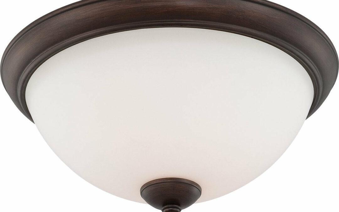 Nuvo Lighting 60-5161 Patton Collection Three Light Energy Star Efficient GU24 Flush Ceiling Mount in Prairie Bronze Finish