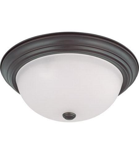 Nuvo Lighting 60-3337 Signature Collection Three Light Energy Star Efficient GU24 Flush Ceiling Mount in Mahogany Bronze Finish