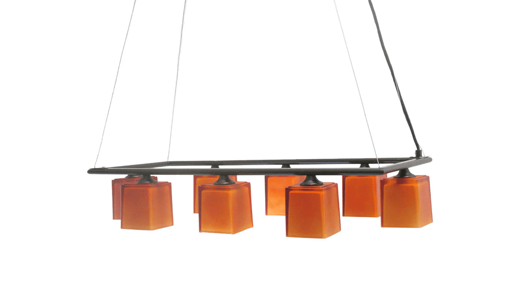 Access Lighting 64018 ORB-AMB Eight Light Hanging Pendant Chandelier in Oil Rubbed Bronze Finish