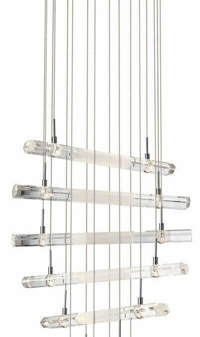 Elan by Kichler Lighting 83105 Trappa Collection Twenty Light Hanging Pendant Chandelier in Polished Chrome Finish