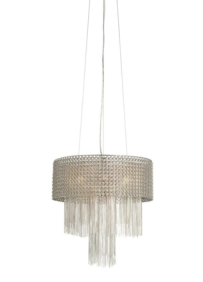 Elan by Kichler Lighting 83578 Elauna Collection Six Light Hanging Pendant Chandelier in Brushed Nickel Finish