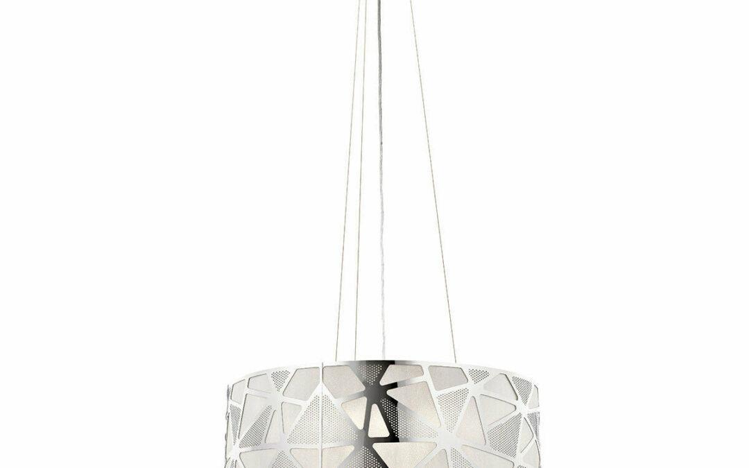 Elan by Kichler Lighting 83584 Angelique Collection Six Light Hanging Pendant Chandelier in Polished Chrome Finish