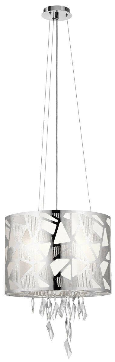 Elan by Kichler Lighting 83676 Angelique Collection Four Light Hanging Pendant Chandelier in Polished Chrome Finish